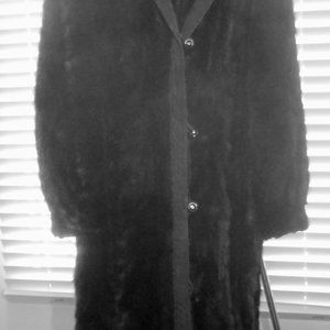 Black Mink Tail Reversible Coat